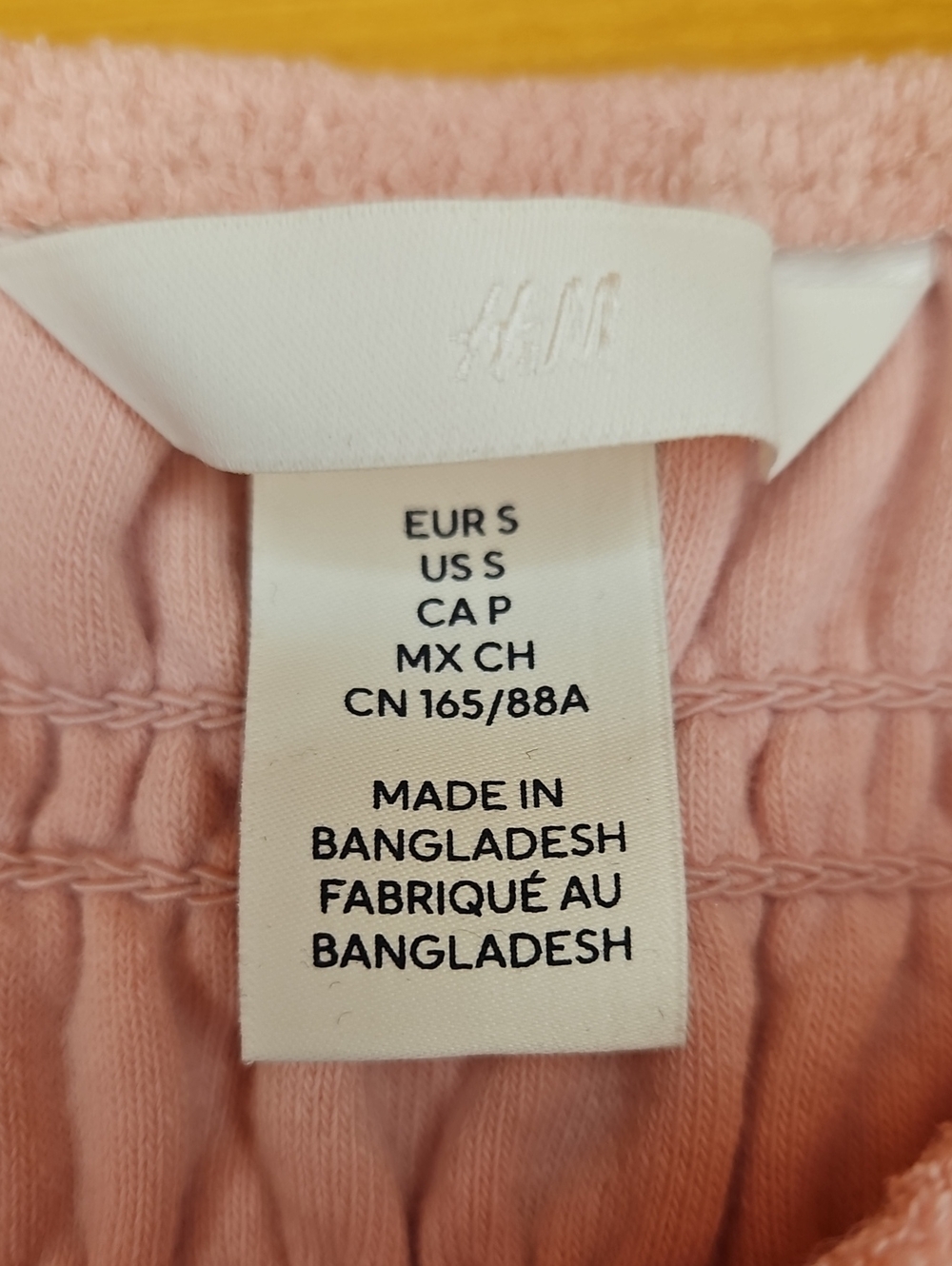 H&M Terry Peplum Cami Top Pink Casual Retro Y2K Style Ruched Terrycloth Top, S - Picture 5 of 7